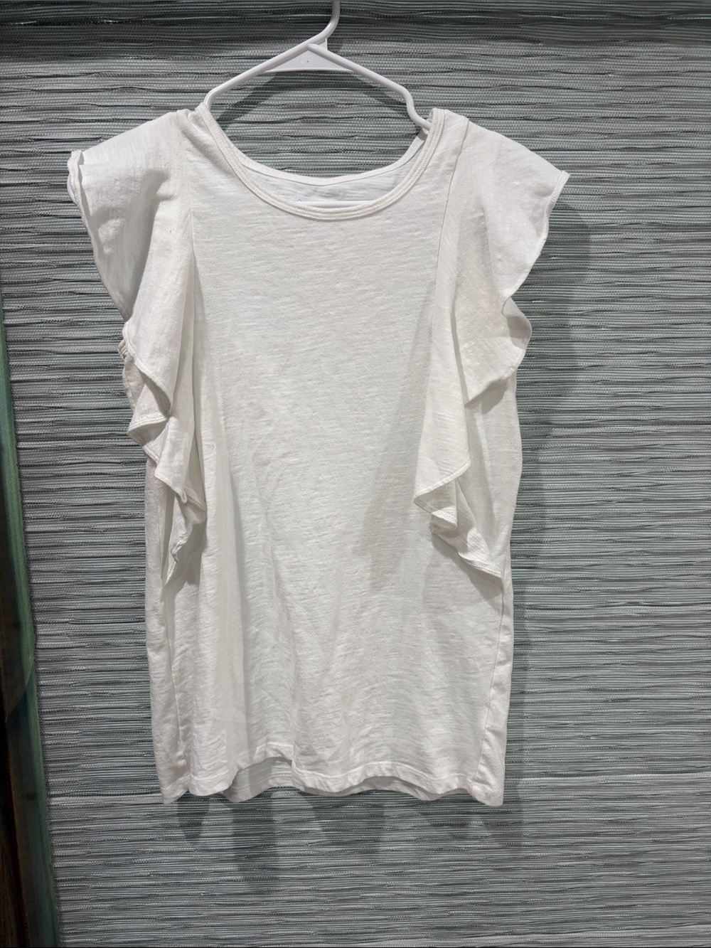 Cat & Jack White Ruffle Sleeve Tank Top